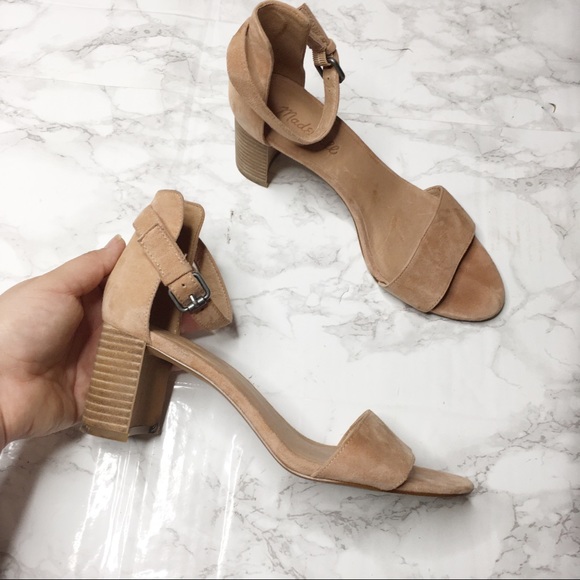 Madewell Shoes - Madewell Leather Ankle Strap Mid Heel Shoes